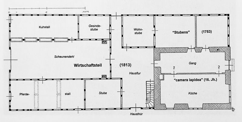 Datei:Heiden, Pfarrhaus, Grundriss Stiewe 2001.jpg