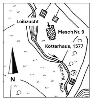 Brokhausen, Kötterstätte Mesch Nr. 9, 1880 Stiewe 1985.jpg